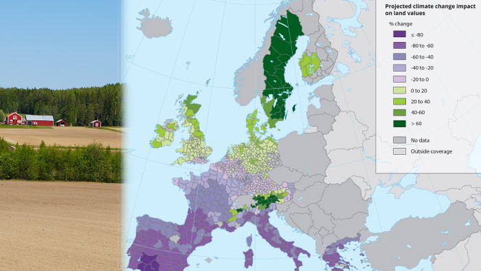 Svensk jordbruksmark ökar mest i värde i Europa fram till 2070