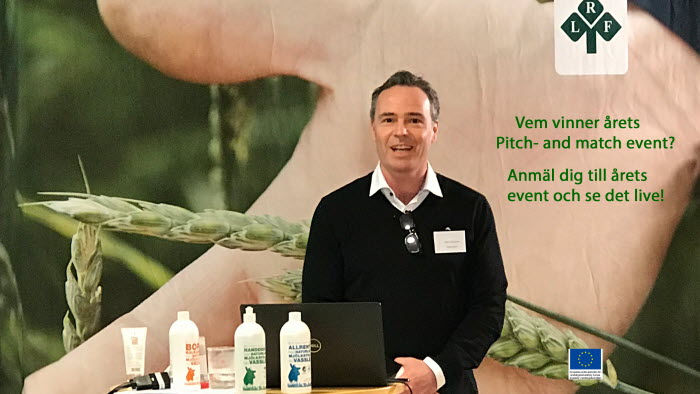 Anders Åkerström från Bio Gen Active AB vann 2020 med en serie rengörings- och hudvårdsprodukter med vassle som bas.