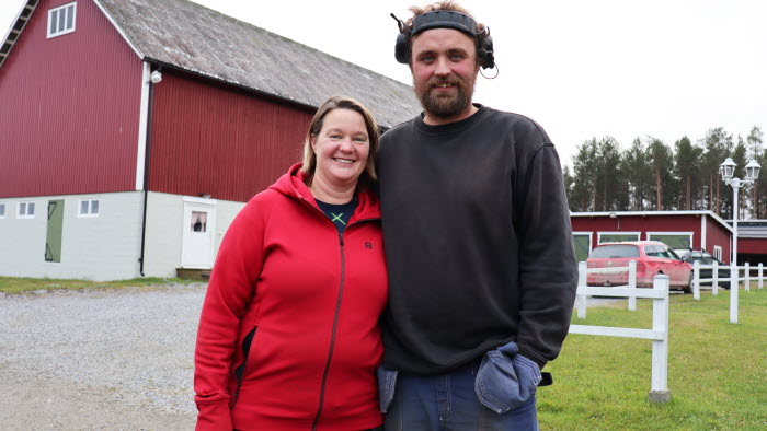 Markus Göth och Lisa Rosell, fårägare i Ragvaldsträsk