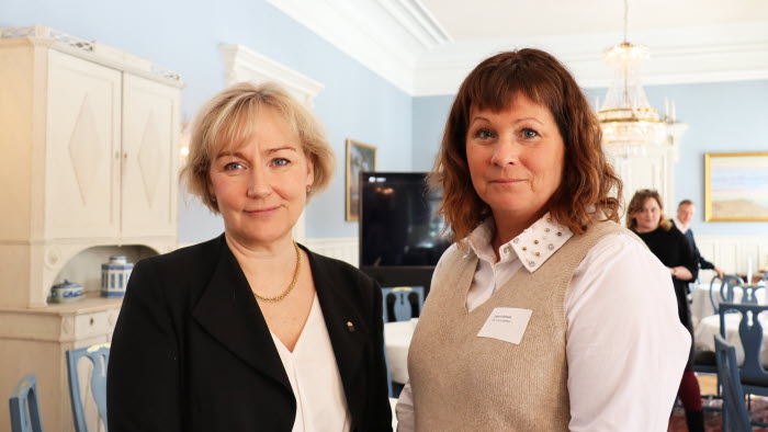 Helene Hellmark Knutsson, landshövding Västerbotten och Lotta Folkesson, ordförande LRF Västerbotten